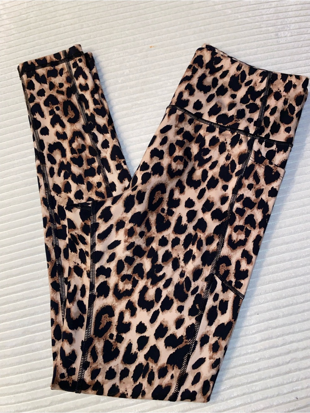 Victoria's Secret Leopard Print Leggings - Black & Tan